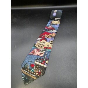 Vintage Tall Stacks Steamboat Riverboat Cincinnati Port Themed by Tie Breaker